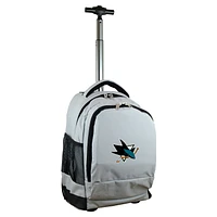 MOJO Gray San Jose Sharks 19'' Premium Wheeled Backpack