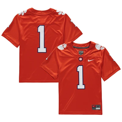 Youth Nike #1 Orange Clemson Tigers Replica Football Jersey