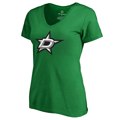 Women's Kelly Green Dallas Stars Primary Logo T-Shirt