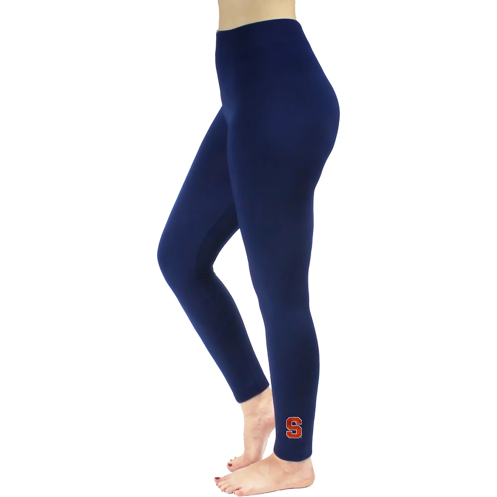 Women's ZooZatz Navy Syracuse Orange Fleece Leggings