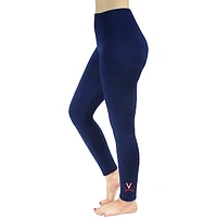 Women's ZooZatz Navy Virginia Cavaliers Fleece Leggings