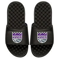 Men's ISlide Black Sacramento Kings Personalized Primary Slide Sandals