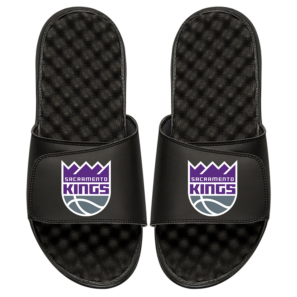 Men's ISlide Black Sacramento Kings Personalized Primary Slide Sandals