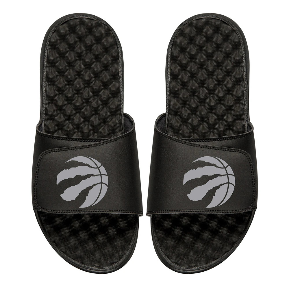 Men's ISlide Black Toronto Raptors Personalized Primary Slide Sandals
