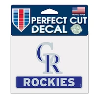 WinCraft Colorado Rockies 4" x 5" Perfect Cut Logo Slogan Decal