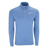 Men's Heather Royal Indiana State Sycamores Mesh Tech Quarter-Zip Sweater
