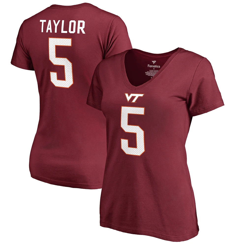 Women's Tyrod Taylor Maroon Virginia Tech Hokies College Legends T-Shirt
