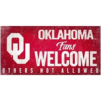 Oklahoma Sooners 6" x 12" Fans Welcome Sign