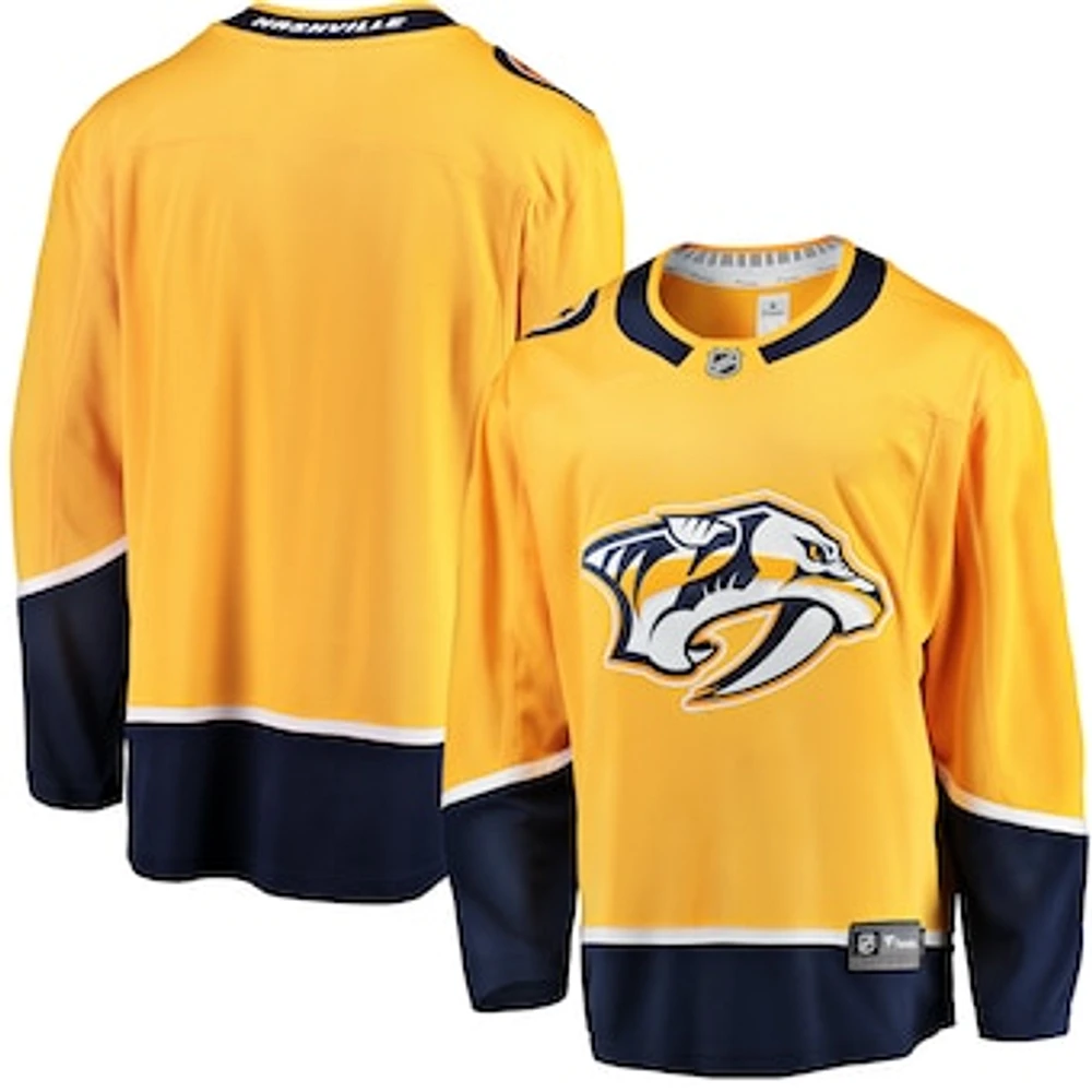 Men's Fanatics Gold Nashville Predators Breakaway Home Jersey