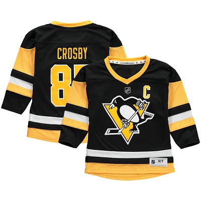 Preschool Sidney Crosby Black Pittsburgh Penguins Replica Player Jersey