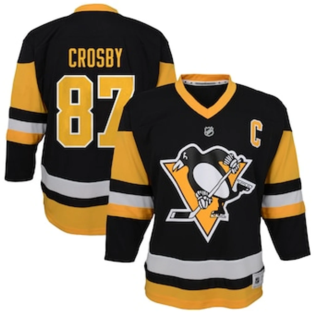 Toddler Sidney Crosby Black Pittsburgh Penguins Replica