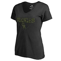 Colorado Rockies Women's Camo T-Shirt - Black