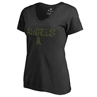Los Angeles Angels Women's Camo T-Shirt - Black