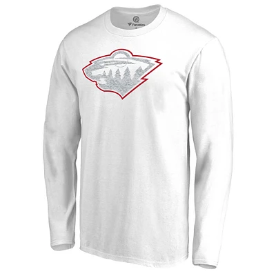 Men's White Minnesota Wild Out Long Sleeve T-Shirt