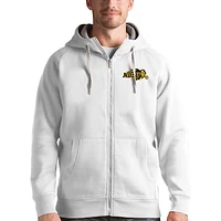 Men's Antigua White NDSU Bison Victory Full-Zip Hoodie