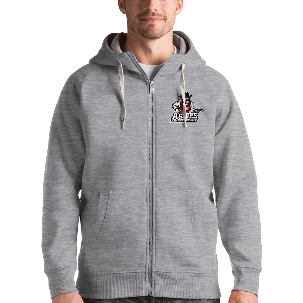 Men's Antigua New Mexico State Aggies Victory Full-Zip Hoodie