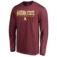 Men's Maroon Arizona State Sun Devils Team Unity Baseball Long Sleeve T-Shirt