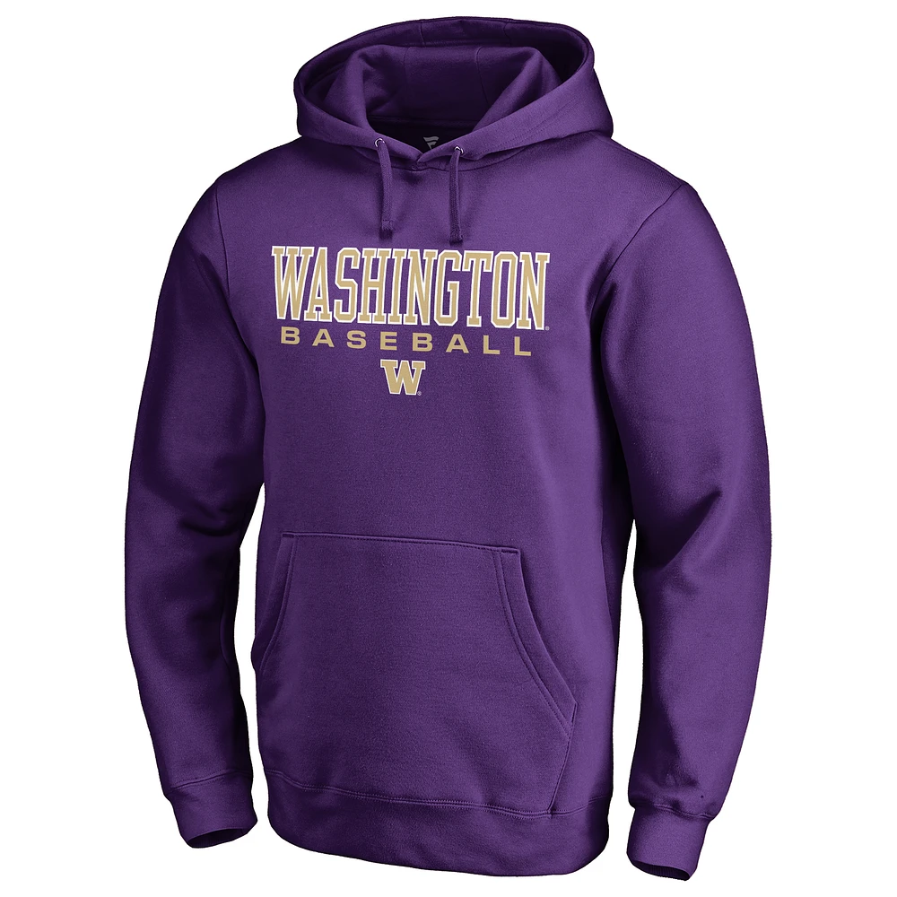 Men's Purple Washington Huskies Team Unity Baseball Pullover Hoodie