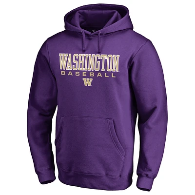 Men's Purple Washington Huskies Team Unity Baseball Pullover Hoodie