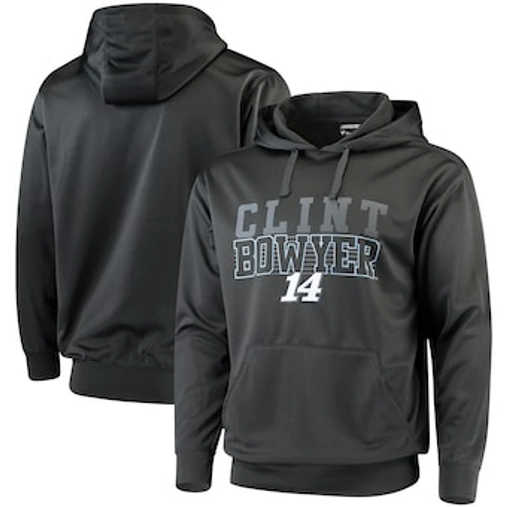 Men's Fanatics Heathered Charcoal Clint Bowyer Ignition Pullover Hoodie