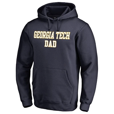 Men's Navy Georgia Tech Yellow Jackets Team Dad Pullover Hoodie