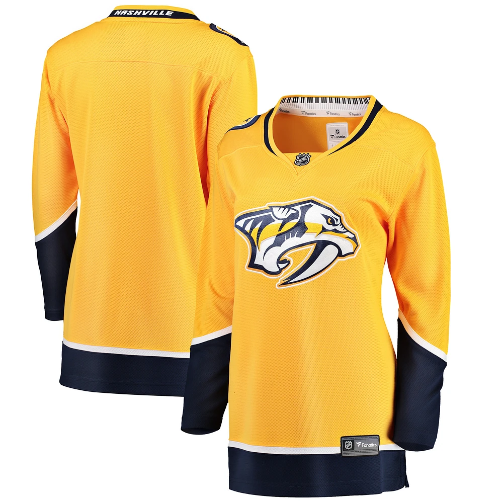 Women's Fanatics Yellow Nashville Predators Breakaway Home Jersey