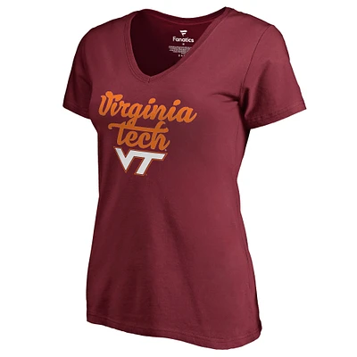 Women's Maroon Virginia Tech Hokies Freehand T-Shirt