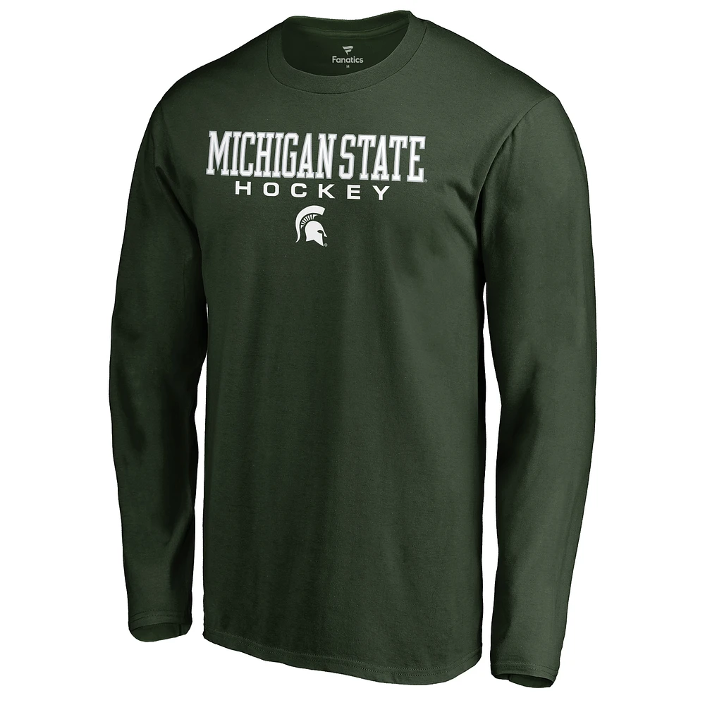Men's Green Michigan State Spartans Team Unity Hockey Long Sleeve T-Shirt