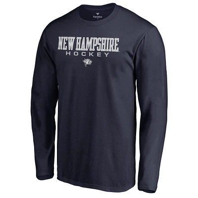 Men's Navy New Hampshire Wildcats Team Unity Hockey Long Sleeve T-Shirt