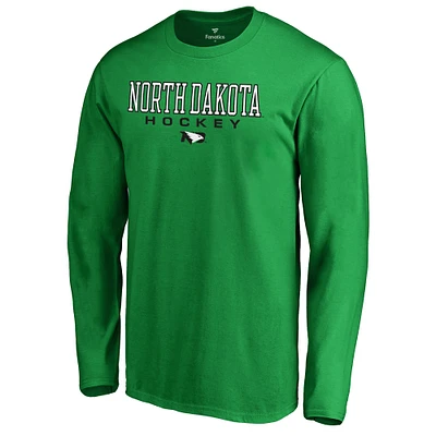 Men's Kelly Green North Dakota Team Unity Hockey Long Sleeve T-Shirt