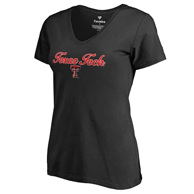 Women's Black Texas Tech Red Raiders Freehand T-Shirt
