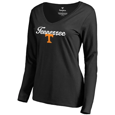 Women's Black Tennessee Volunteers Freehand Long Sleeve T-Shirt