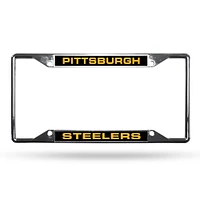 Sparo Pittsburgh Steelers Chrome License Plate Frame with Laser Inserts