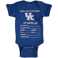 Newborn Royal Kentucky Wildcats Welcome to the World Bodysuit