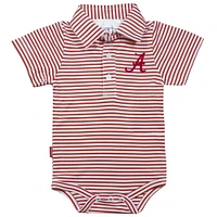 Infant Garb Crimson/White Alabama Crimson Tide Carson Striped Short Sleeve Bodysuit