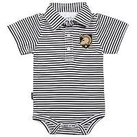 Infant Garb Black/White Army Black Knights Carson Striped Short Sleeve Bodysuit