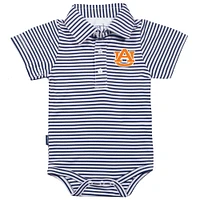 Infant Garb Navy/White Auburn Tigers Carson Striped Short Sleeve Bodysuit