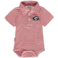 Infant Garb Red/White Georgia Bulldogs Carson Striped Short Sleeve Bodysuit