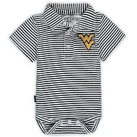 Infant Garb Navy/White West Virginia Mountaineers Carson Striped Short Sleeve Bodysuit