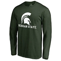 Men's Green Michigan State Spartans Team Lockup Long Sleeve T-Shirt