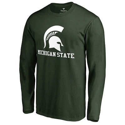 Men's Green Michigan State Spartans Team Lockup Long Sleeve T-Shirt