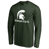 Men's Green Michigan State Spartans Team Lockup Long Sleeve T-Shirt
