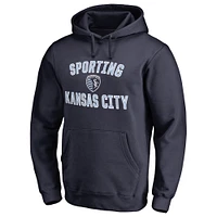 Men's Navy Sporting Kansas City Victory Arch Pullover Hoodie