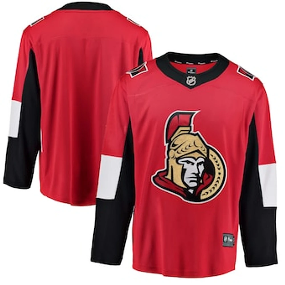 Youth Fanatics Red Ottawa Senators Home Breakaway - Blank Jersey