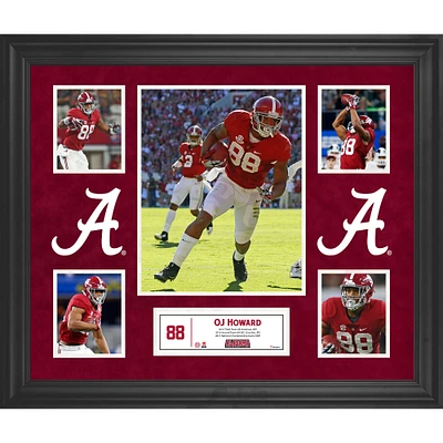 O.J. Howard Alabama Crimson Framed 23" x 27" 5-Photo Collage