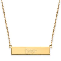 Women's Nebraska Huskers Gold Plated Small Bar Necklace