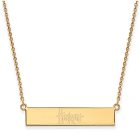 Women's Nebraska Huskers Gold Plated Small Bar Necklace