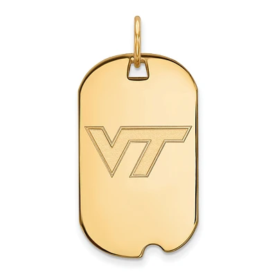 Women's Virginia Tech Hokies Gold Plated Small Dog Tag