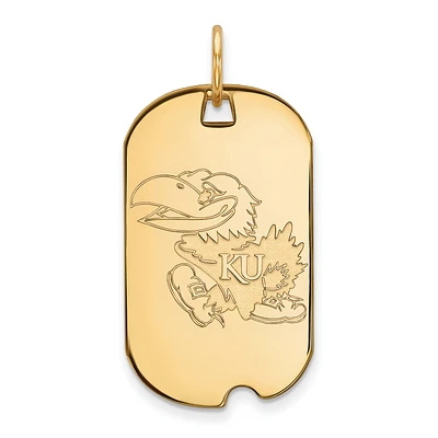 Women's Kansas Jayhawks Gold Plated Small Dog Tag