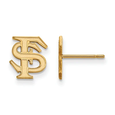 Women's Florida State Seminoles Gold Plated XS Post Earrings